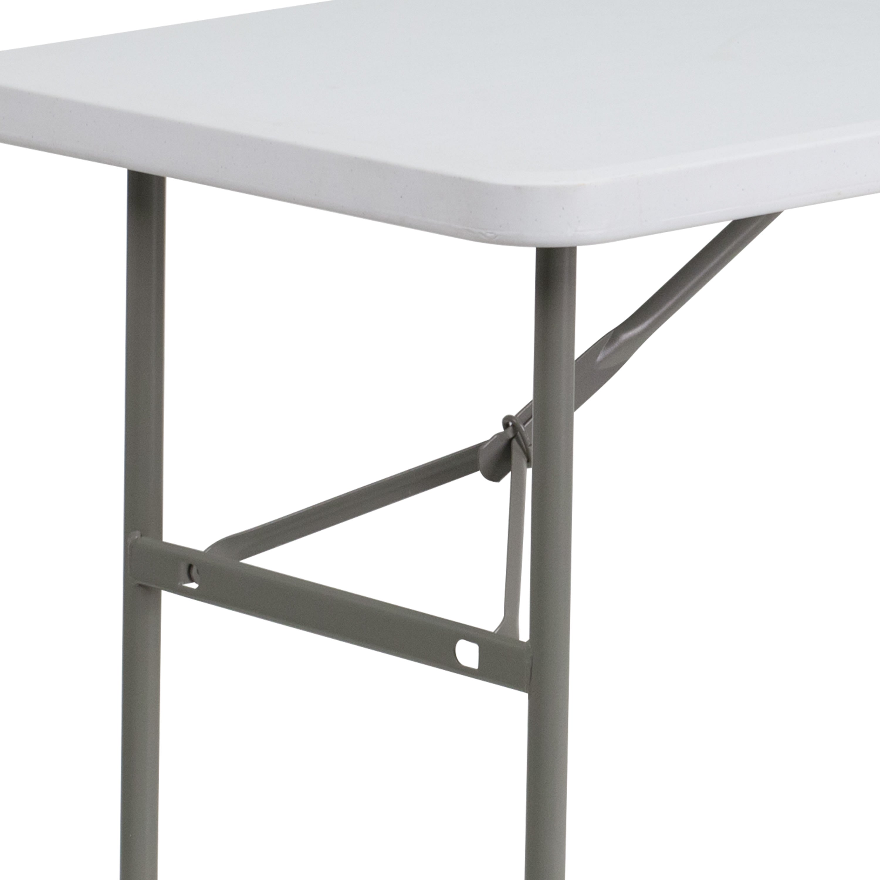 FLASH 4-Foot Rectangular Plastic Folding Table