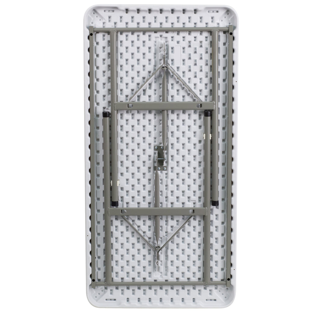 FLASH 4-Foot Rectangular Plastic Folding Table