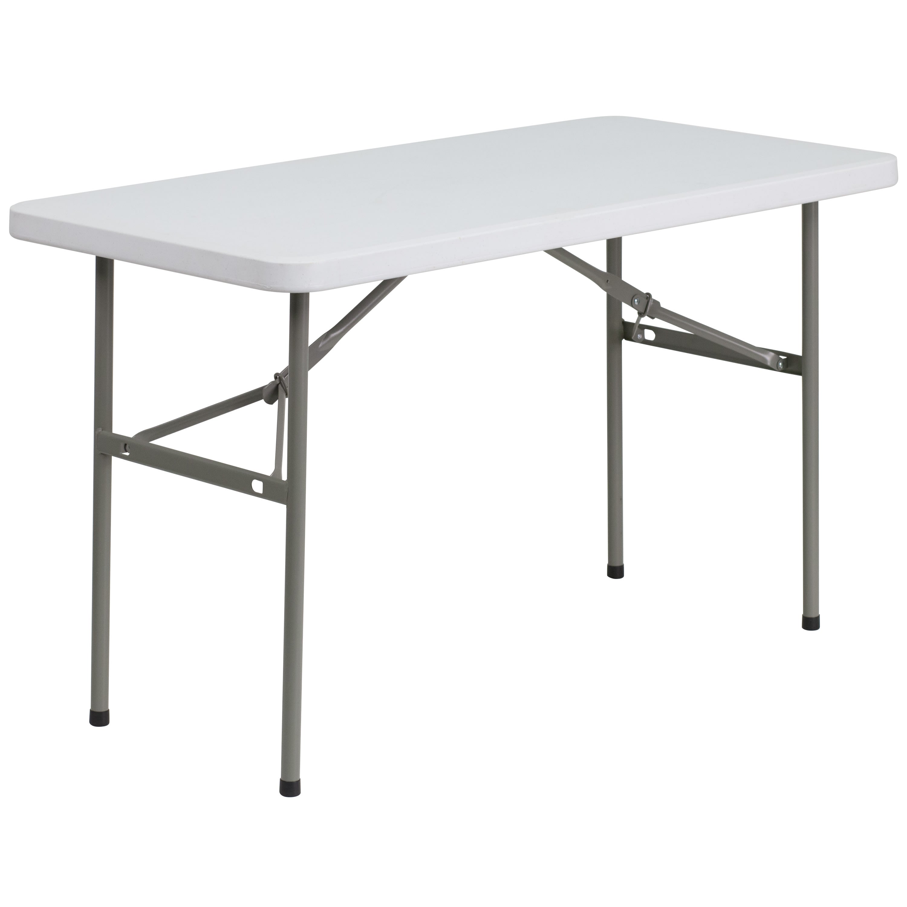 FLASH 4-Foot Rectangular Plastic Folding Table