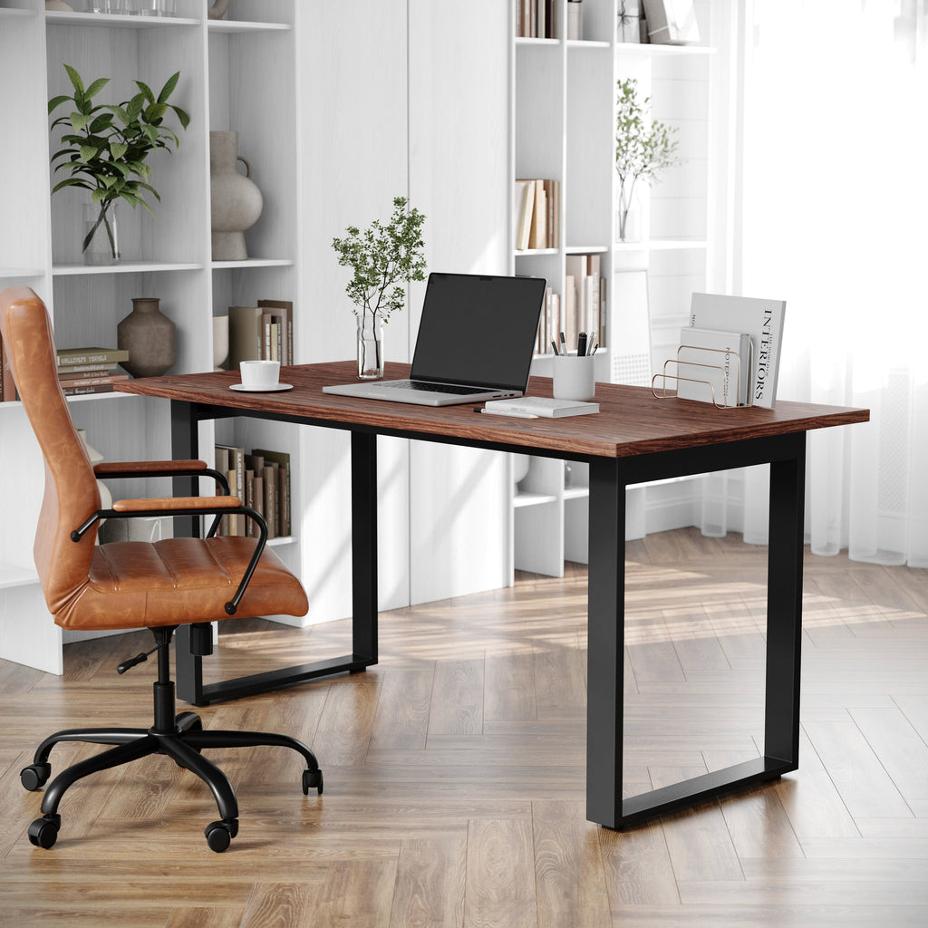 FLASH Commercial Conference Table 152x76cm Double-Sided Laminate U-Frame Steel Base